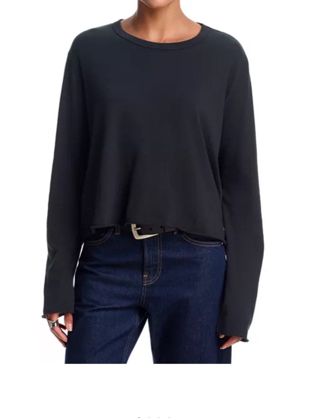 THE GREAT. long sleeve cropped tee